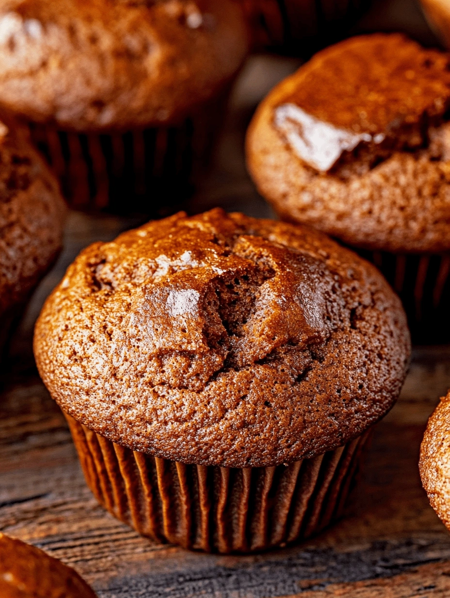 golden-cracked-top-pumpkin-muffin-on-wooden-table Close-up of a golden pumpkin muffin with a cracked top on a rustic wooden surface.